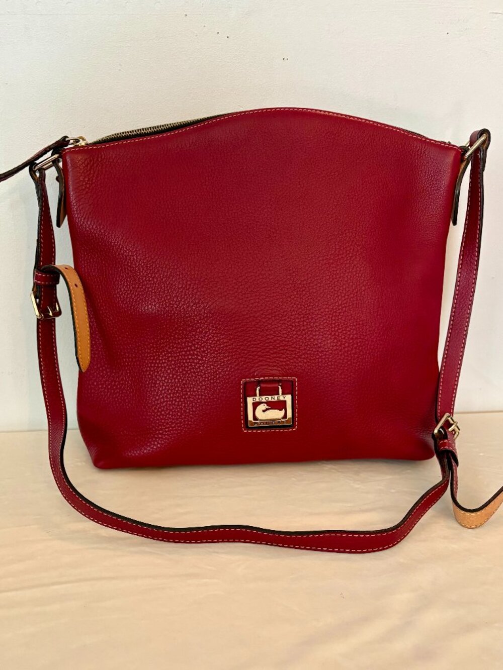 Dooney and Bourke Red Leather Crossbody Bag